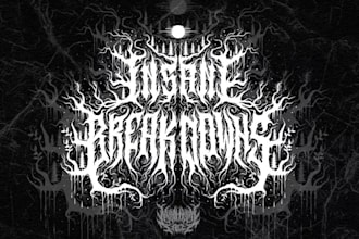 do black, death metal, grindcore deathcore band logo
