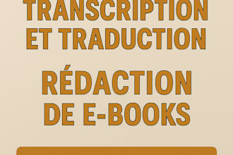 do good transcription in french and writing ebooks