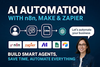 build ai agents and automate workflows using n8n, make, and zapier