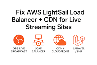 fix AWS lightsail load balancer, health check, and CDN setup for streaming
