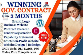 government contract website for mbe llc business 501c3 nonprofit website design