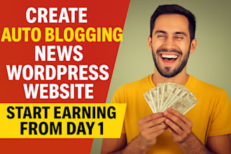 create an auto blogging wordpress website that earns on autopilot