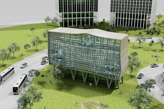 create 3d parametric architecture,exterior facade grasshopper, rhino,3d sketchup