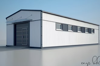 design 3d interior and exterior architectural rendering of warehouse, house