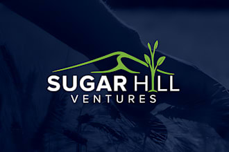 make a modern natural landscape eco hemp agriculture farm organic logo design