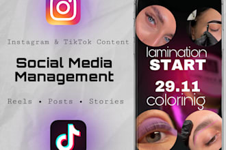 manage and grow your instagram and tiktok organically as your social media
