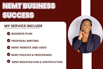 help with nemt business logo ,website, businessplan with policies and procedure