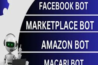 develop ecommerce bot automation bot facebook bot, auto fill marketplace bot,