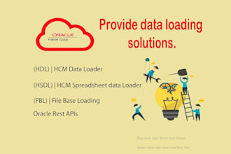 provide expert oracle fusion data loading via hdl, hsdl, fbl, rest