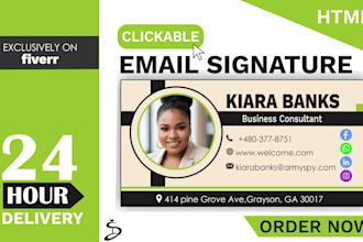 create a clickable HTML email signature for your brand