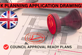 create UK planning permission and building regulation drawings