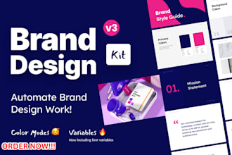 design a professional brand identity logo, guidelines and social media kit
