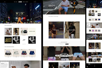 design streetwear website, clothing website, clothing store for clothing brand