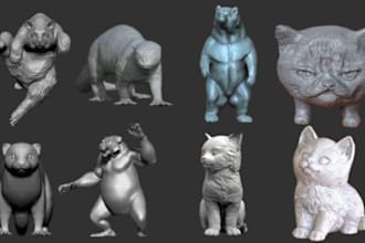 3d sculpt, print ready stl for statues, figurines, toys and animal characters