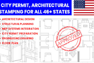 be your licensed engineer plan, city permit drawing framing plan, mep, pe stamp