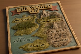 design a stunning custom fantasy map for your book or game
