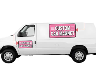 design car magnet signage wrap design  door magnet  vehicle magnet