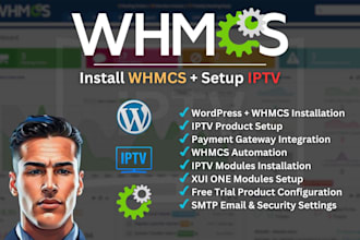 build a professional iptv website with wordpress and whmcs