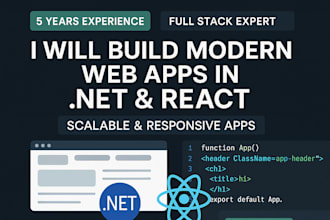 create scalable web applications using react js and dotnet core