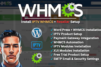 install iptv whmcs module and setup reseller system