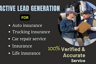provide active auto insurance lead trucking insurance leads auto liability leads