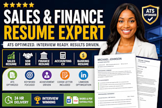 write ats sales resume sdr bdr finance banking accounting CV