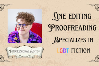 line edit and proofread your fiction novel or novella