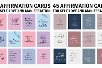 design custom affirmation card motivational card tarot card flash card