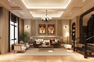 redesign 3dminimalist livingroom with modern furniture,sofa,interior decor,villa