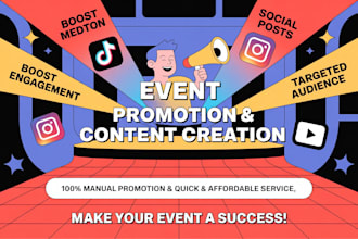 eventbrite event promotion social media post on facebook instagram brand manager