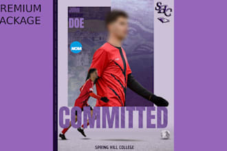 design custom commitment posts and sports graphics