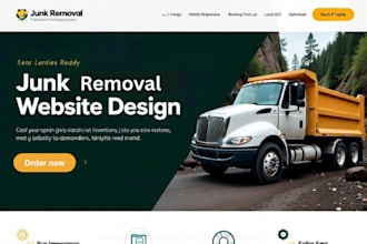 design junk removal website trash hauling waste disposal handyman website