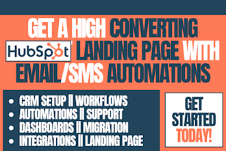do hubspot landing page sales funnel automation email marketing website workflow