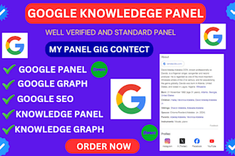 create a google knowledge panel or graph for your company and brand