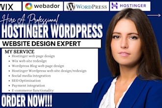 build a modern hostinger wordpress website redesign webador wix website design