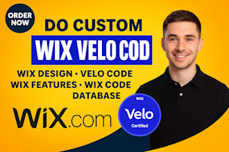 do custom wix velo code, wix design, velo code, wix features, wix code, database