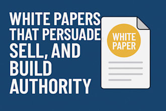 write persuasive white papers that sell and build authority
