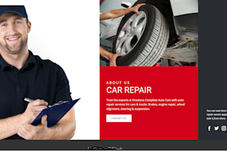 develop auto repair mechanic website, workshop website car listing sales website