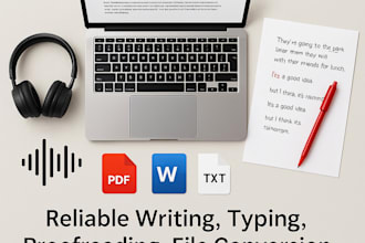 do accurate data entry, typing, and file conversion in word or PDF