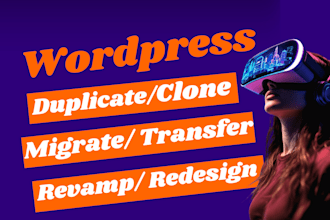 duplicate wordpress, clone, copy, redesign, migrate wordpress website