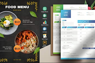 do auto calculate excel invoice, quotation, company letterhead, order form, menu