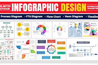 design professional infographics, flowcharts, and diagrams within 24 hours