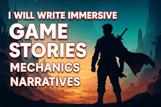 write immersive game story mechanics and narrative scripts for rpg horror games