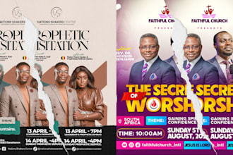 design unique concert, business, church, webinar flyers