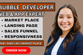 develop your bubble io saas mvp marketplace or bubble app