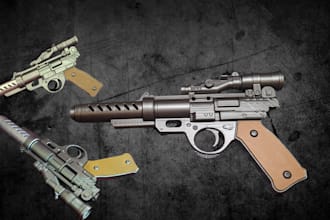 design high quality 3d cosplay props weapons and accessories for3d printing