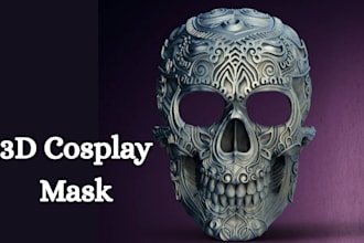 sculpt 3d mask 3d helmet cosplay mask 3d model mask 3d cosplay props for 3dprint