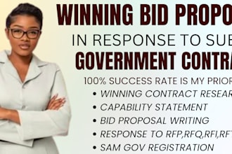find us government contract bid proposal,submit rfp rfi rft, grant business plan