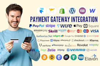 integrate stripe, paypal, klarna, xendit, square, crypto payment gateway in wix