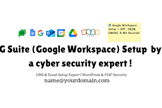 professionally setup  google workspace g suite with domain verification